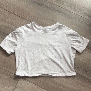Ardene Gray Boxy Crop T-Shirt XS229